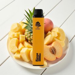 Aivono Aim Bingo 4000 Puffs Vape Recarregável 10mL Sabor Abacaxi Pêssego Wango