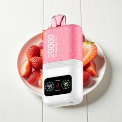 Aivono AIM MAGIC 20000 Puffs Disposable Vape Gelo de Morango com LCD, Tipo-C, 600mAh