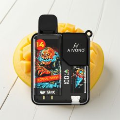 Aivono AIM-TANK 9500 Puffs com Sabor Manga Tropical, 18ml, 650mAh, LCD
