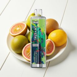 UWIN Crystal 10000 Puffs Vape Descartável Kiwi Maracujá Goiaba com RGB, 18ml, 650mAh