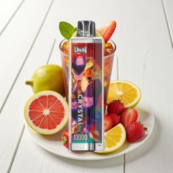 UWIN Crystal 10000 Puffs Vape Descarteável Cola Gelada com RGB, 18ml, 650mAh