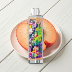 UWIN Crystal 10000 Puffs Vape Gelo de Pêssego 18ml 650mAh RGB