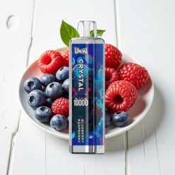 UWIN Crystal 10000 Puffs Vape Mirtilo Framboesa Recarregável RGB 18ml 5%
