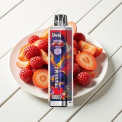UWIN Crystal 10000 Puffs Vape Red Bull com RGB, 18ml, 0.8 Ohm, Tipo-C