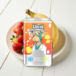 UWIN Crystal Twins 40000 Puffs Duplo Sabor Morango Banana Amor 66 - 32ml, 850mAh, Tipo-C