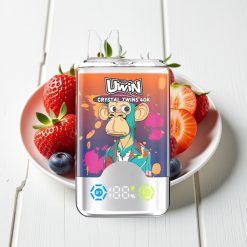 UWIN Crystal Twins 40000 Puffs Duplo Sabor Morango Framboesa Cereja Azul Mr Recarregável