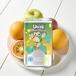 UWIN Crystal Twins 40000 Puffs Rechargeável Sabor Kiwi Maracujá Goiaba e Duas Maçãs com Bateria 850mAh