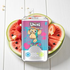 UWIN Crystal Twins 40000 Puffs Sabor Melancia Gelo e Frutas Vermelhas, 0.6 Ohm, 850mAh