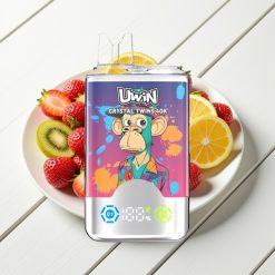 UWIN Crystal Twins 40000 Puffs Sabor Morango Kiwi Uva Gelo com Bateria Recarregável 850mAh