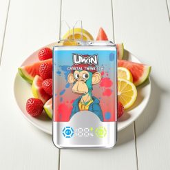 UWIN Crystal Twins 40000 Puffs Sabor Morango Melancia Limão Lima, 32ml, 850mAh, Tipo-C