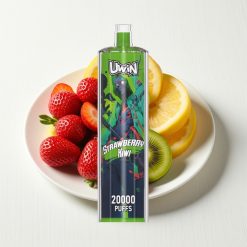 Uwin Shisha Hookah Crystal 20000 Puffs Morango Kiwi Bateria 650mAh Tipo-C Bobina Mesh 22ml