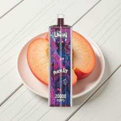 Uwin Shisha Hookah Crystal 20000 Puffs Pêssego Gelo 22ml Tipo-C Malha 650mAh