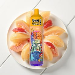 Uwin Tornado 35K Music Disposable Vape Pêssego Gelado no Verão – 35.000 tragadas, bateria 600mAh, resistência Mesh 1.0 Ohm, Tipo-C