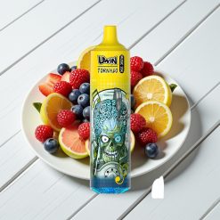 Uwin Tornado 35K Music Vape Descartável Sr. Azul com Bateria 600mAh e Bobina Mesh 1.0 Ohm