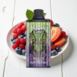 Vapsolo Super 15000 Puffs Descartável 40ml Mirtilo Cereja Cranberry Tipo-C 850mAh