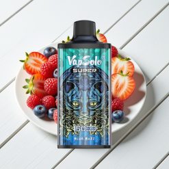 Vapsolo Super 15000 Puffs Vape Disposable Framboesa Azul 40ml 850mAh Type-C