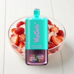 VapSolo Triple 30000 Puffs Disposable Sorvete de Morango – 40ml, Tipo-C, 20/50 mg/ml