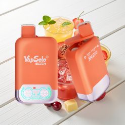Vapsolo Twins 20000 Puffs Vape Descável Cherry Cola & Juicy Peach Ice 40ml Tipo-C