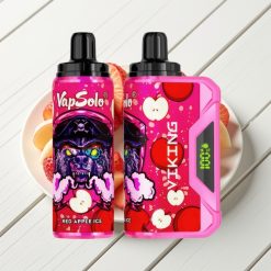 VapSolo VIKING 12000 Puffs Disposable Vape Maçã Vermelha Gelada com Tipo-C e Display LED