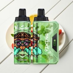 VapSolo VIKING 12000 Puffs Disposable Vape Menta Fresca com 22ml e Tipo-C
