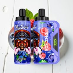 VapSolo VIKING 12000 Puffs Disposable Vape Mirtilo Framboesa com 22ml e Tipo-C