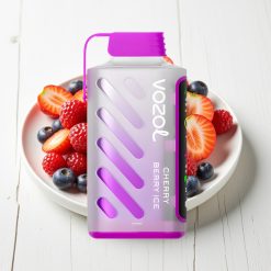 VOZOL Gear Power 20000 Puffs com Tela Inteira e Sabor Cereja Berry Gelo - Dual Mesh Coil
