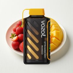 VOZOL Gear Power 20000 Puffs Morango Manga Tela Cheia Dual Mesh Coil S.i.L.C. Tech