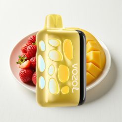 VOZOL RAVE 40000 Vape Descartável Morango Manga com Brilho 270° e Modo Festa