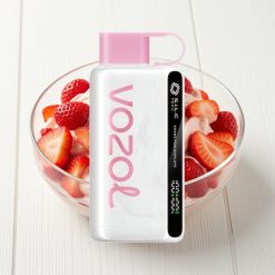 VOZOL STAR 9000/12000 Vape Descartável Sorvete de Morango – S.i.L.C TECH, 650mAh, Recarga Rápida