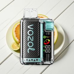VOZOL Vista 20000 Tragos Vape Recarregável Sabor Menta Miami com Bateria 650mAh e Tela OLED